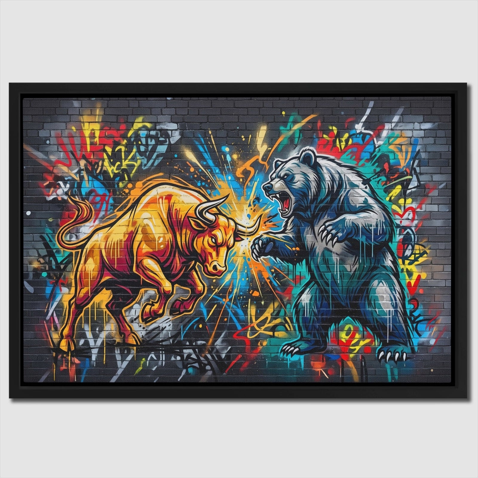 Bull Bear Clash - Luxury Wall Art