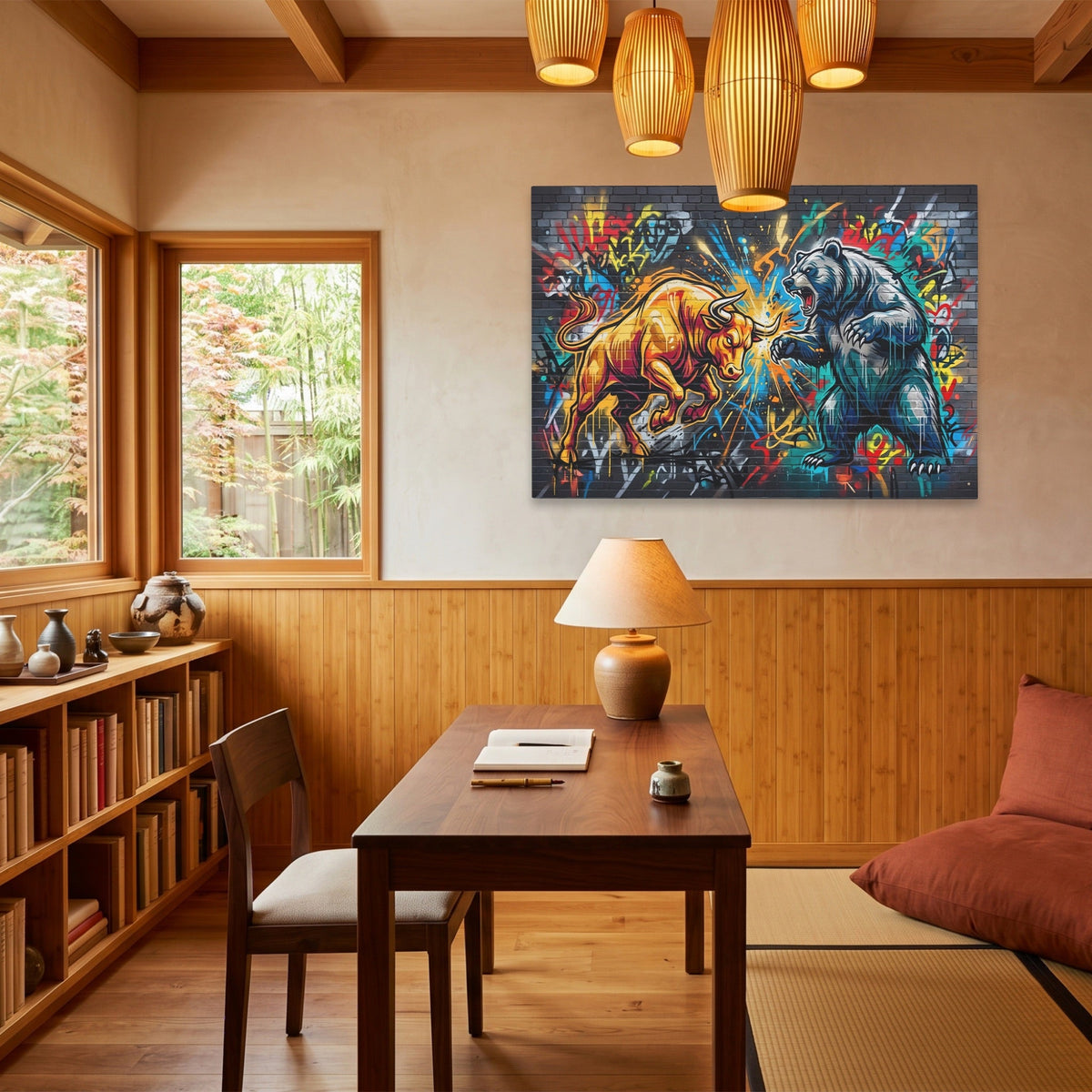 Bull Bear Clash - Luxury Wall Art
