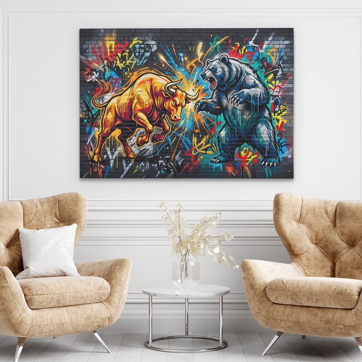 Bull Bear Clash — Bull Bear Clash brown chairs land 232