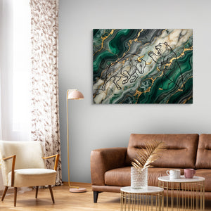 Bull Bear Malachite — bull bear malachite sq curtains 1land flush print