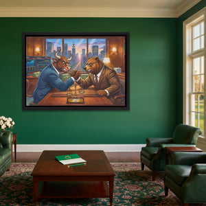 Bull Bear Office Arm Wrestle — Bull Bear Office Arm Wrestle Augusta Golf Land 3