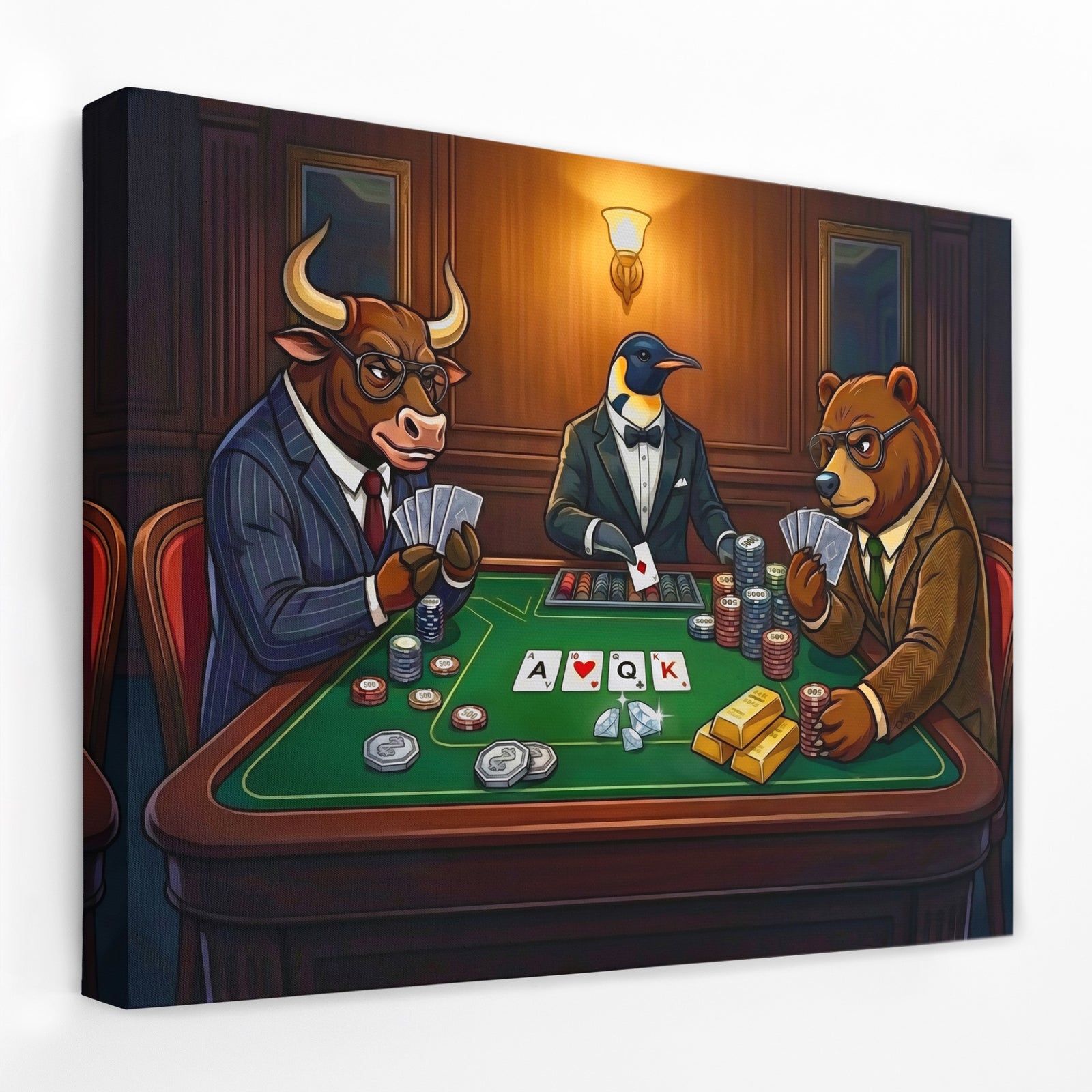 Bull Bear Poker Room — Bull Bear Poker Room Landscape   Side View   Mirror Wrap 88