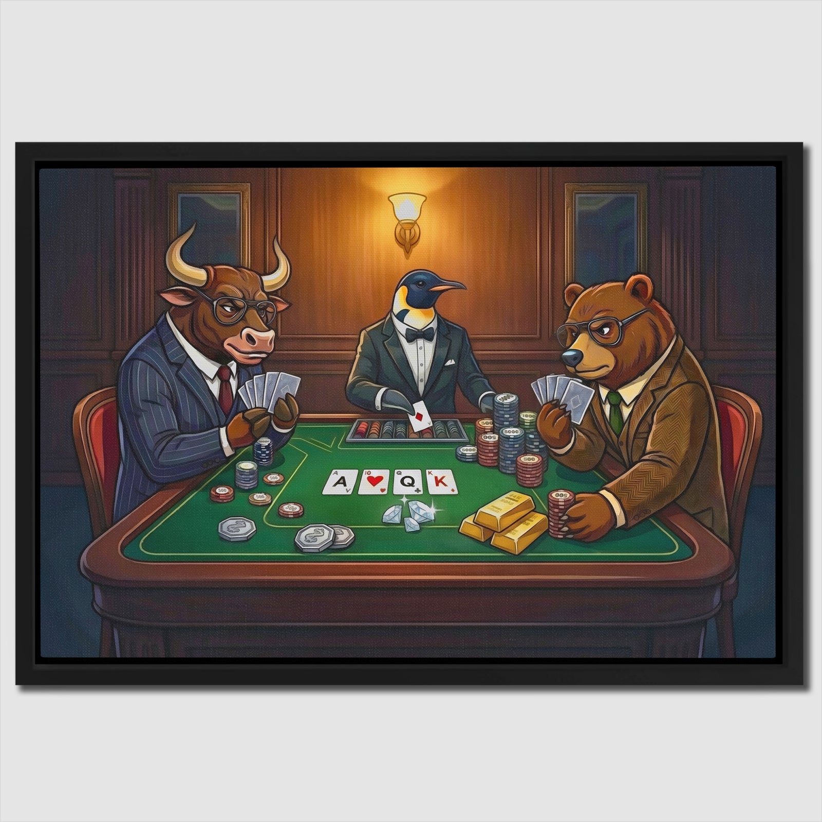 Bull Bear Poker Room — Bull Bear Poker Room Landscape   Side View   Mirror Wrap 88