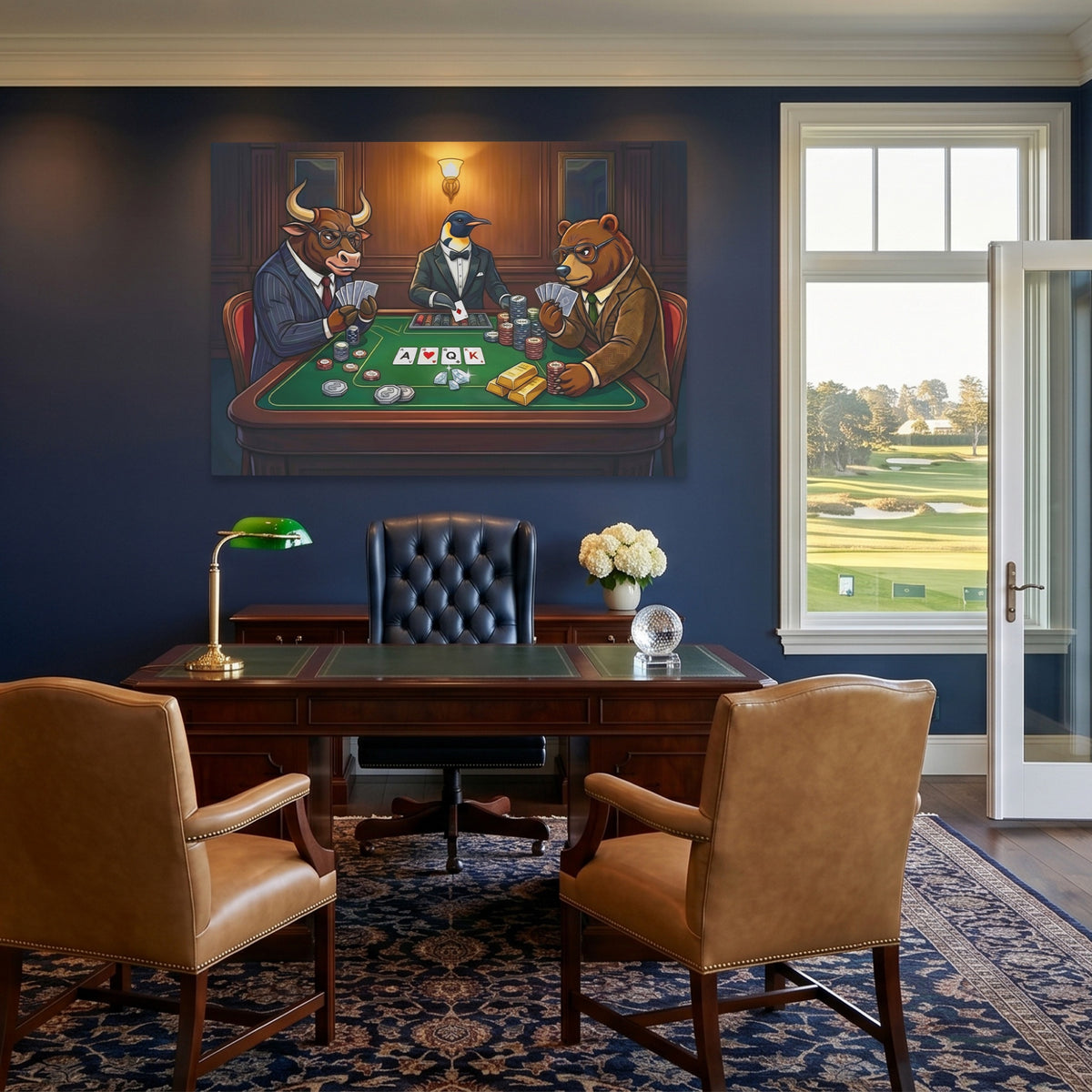 Bull Bear Poker Room — Bull Bear Poker Room Golf House Blue Land 67