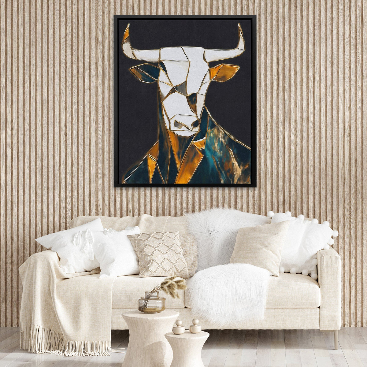 Bull Crystalline Vision - Luxury Wall Art