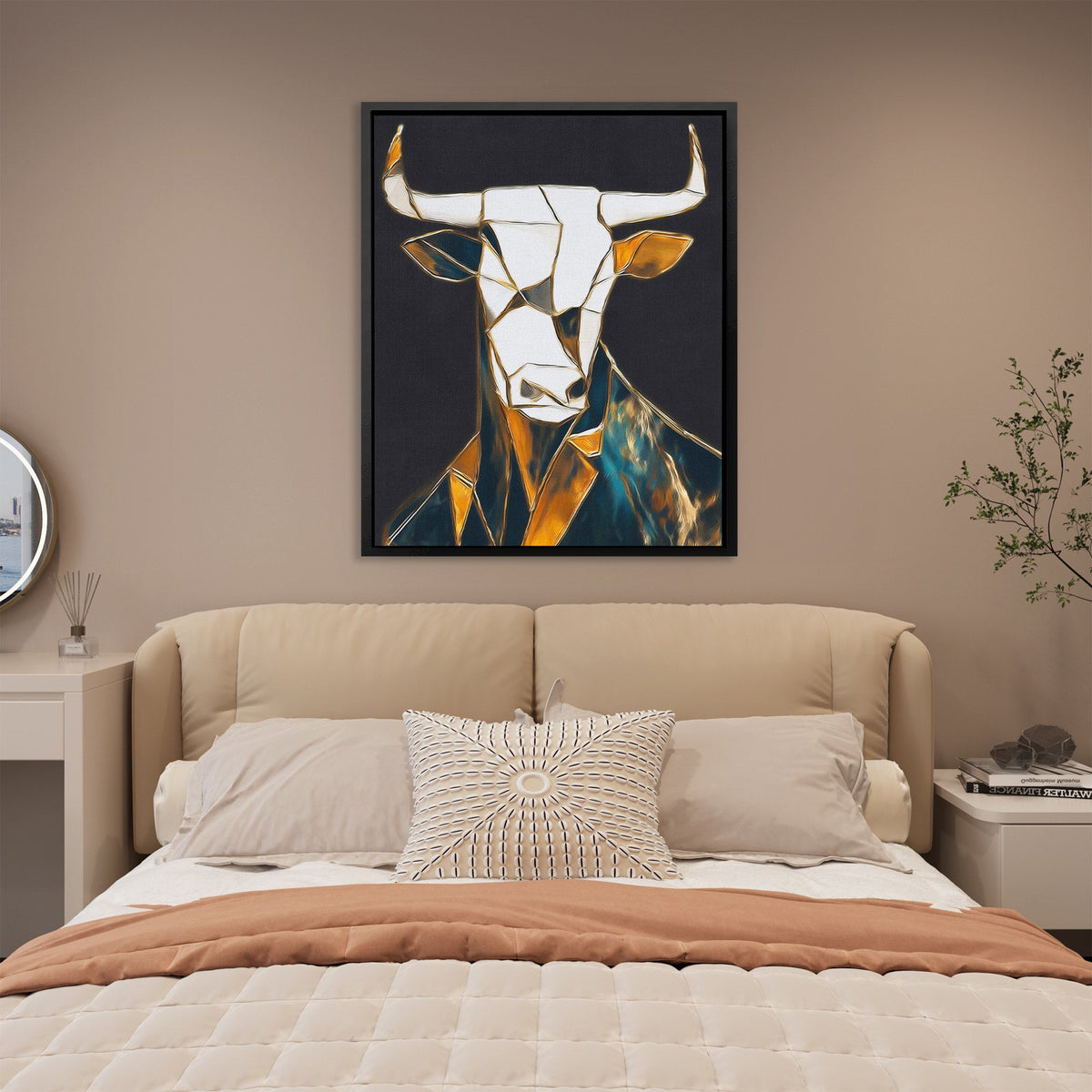 Bull Crystalline Vision - Luxury Wall Art