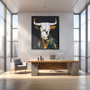 Bull Crystalline Vision - Luxury Wall Art