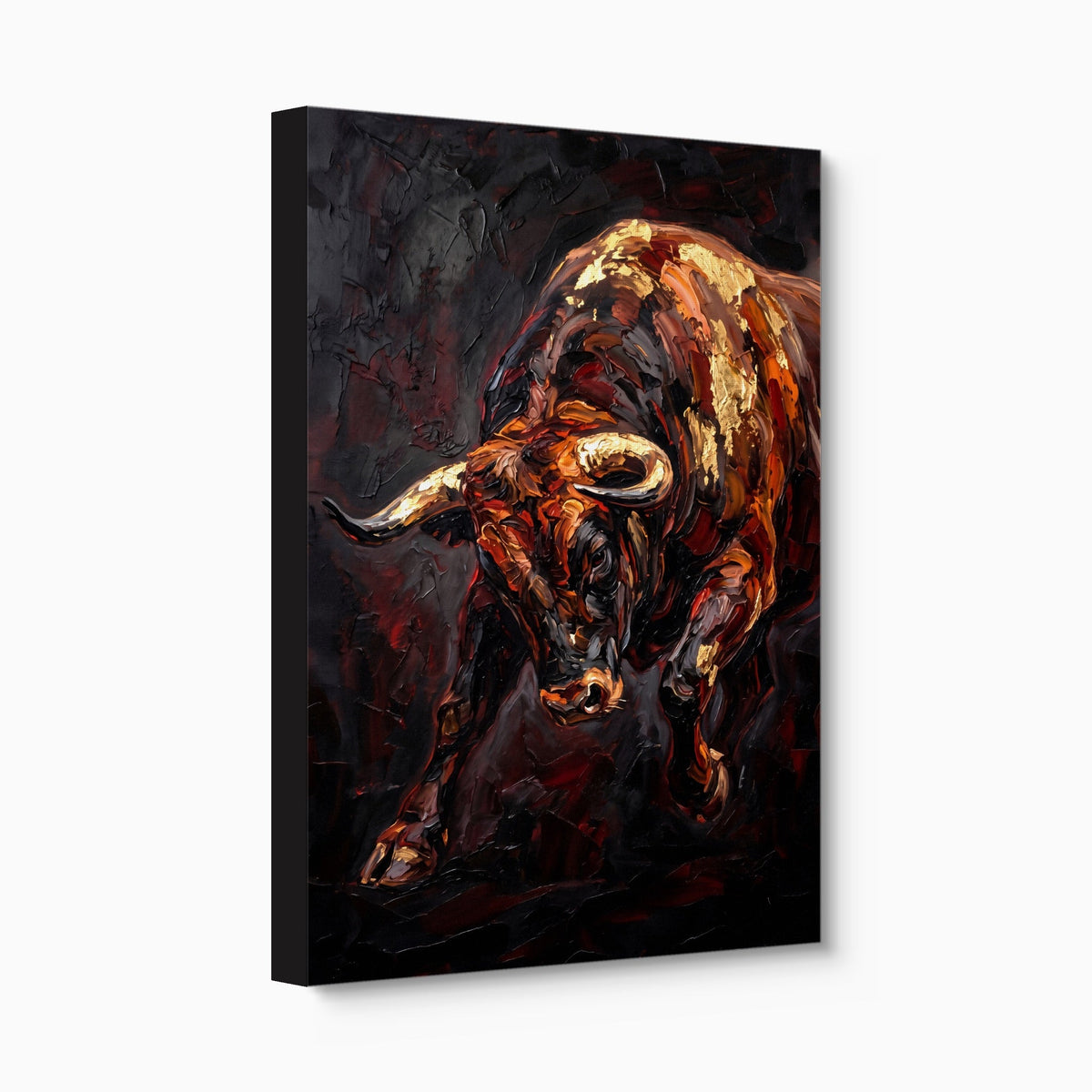 Bull Ember Charge - Luxury Wall Art