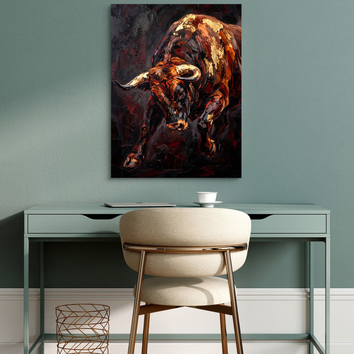 Bull Ember Charge — bull ember charge sq green desk 1port flush print