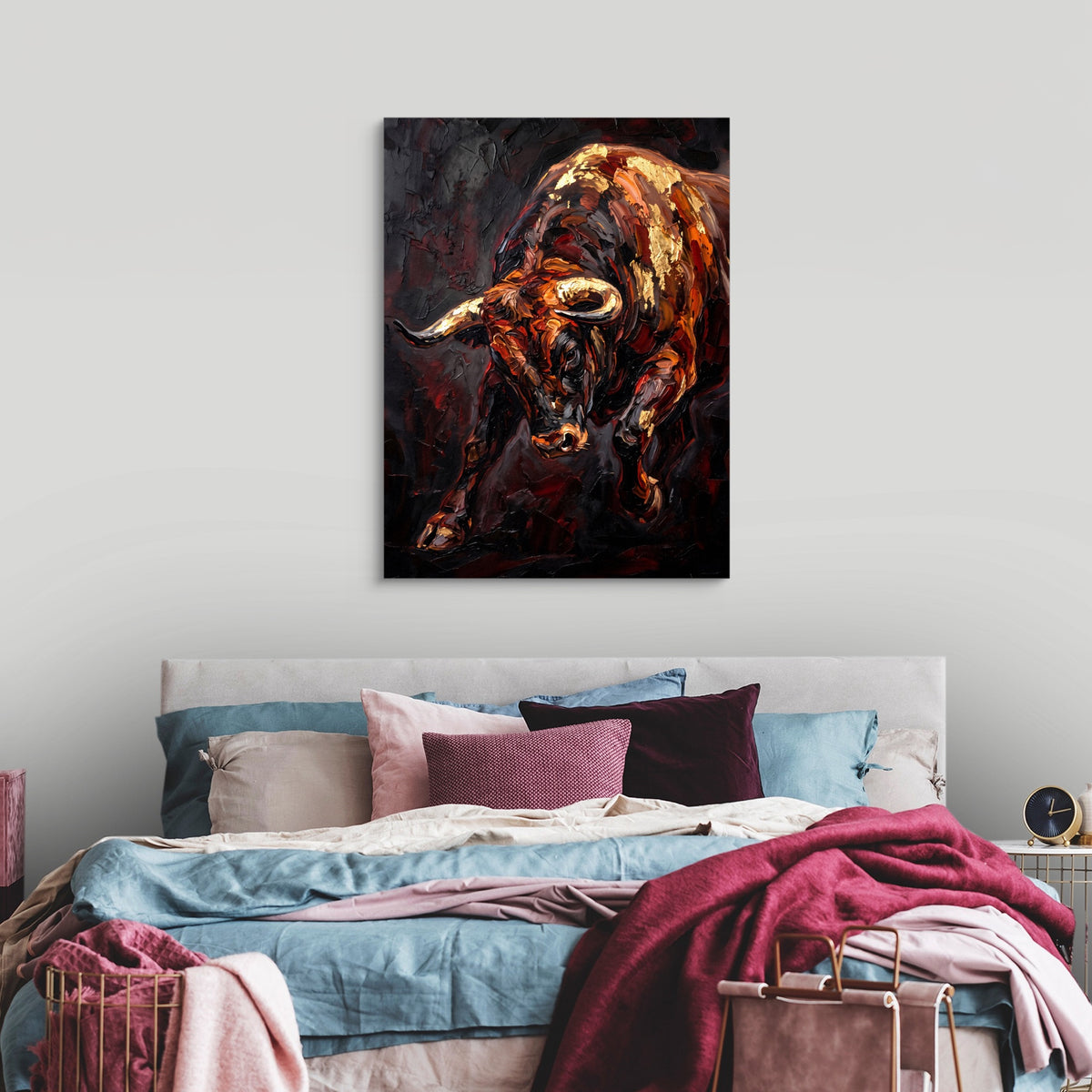 Bull Ember Charge — bull ember charge sq luxury bedroom 1port flush print
