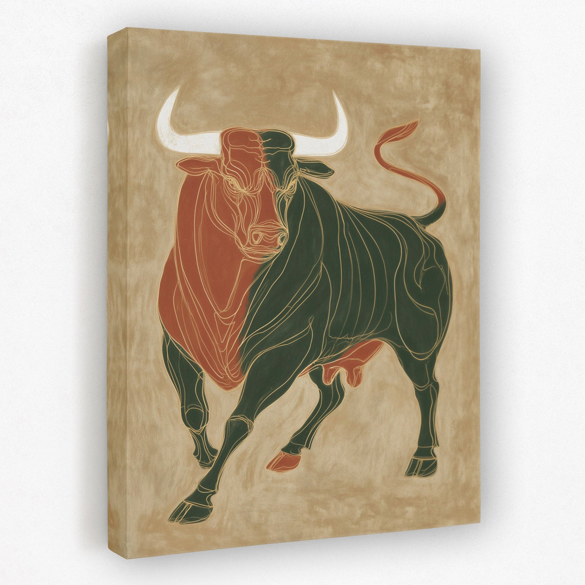 Bull Ember Storm - Luxury Wall Art