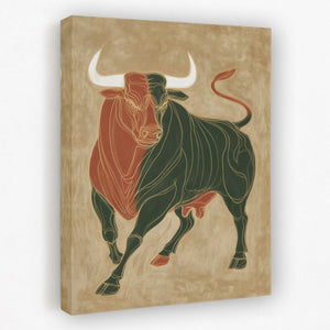 Bull Ember Storm - Luxury Wall Art