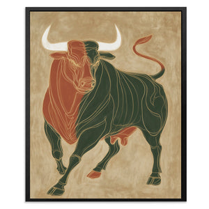 Bull Ember Storm - Luxury Wall Art