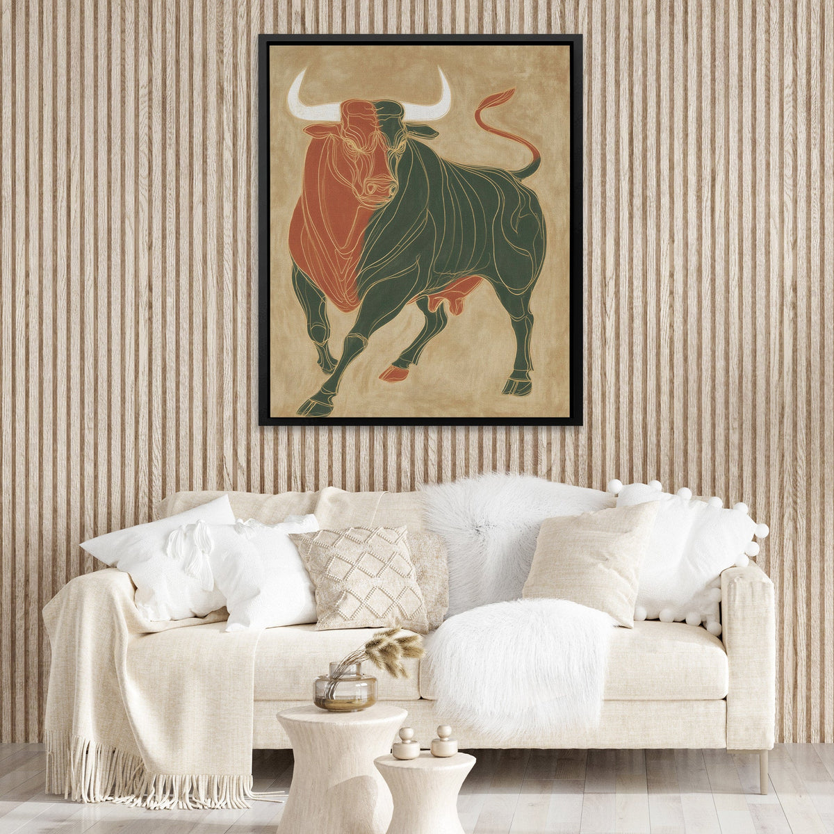 Bull Ember Storm - Luxury Wall Art
