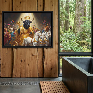 Bull Golden Ascension - Luxury Wall Art