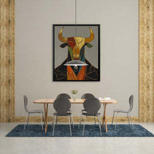 Bull in Boardroom - Luxury Wall Art