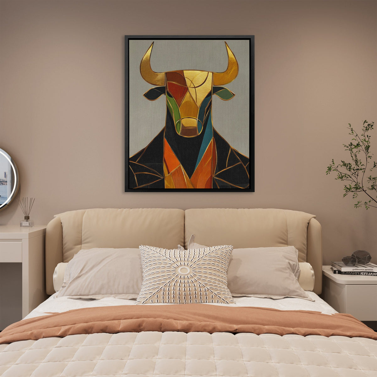 Bull in Boardroom - Luxury Wall Art