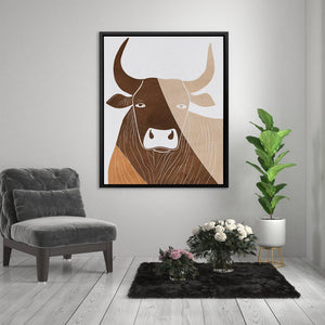 Bull in Lines - Luxury Wall Art