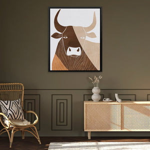 Bull in Lines - Luxury Wall Art