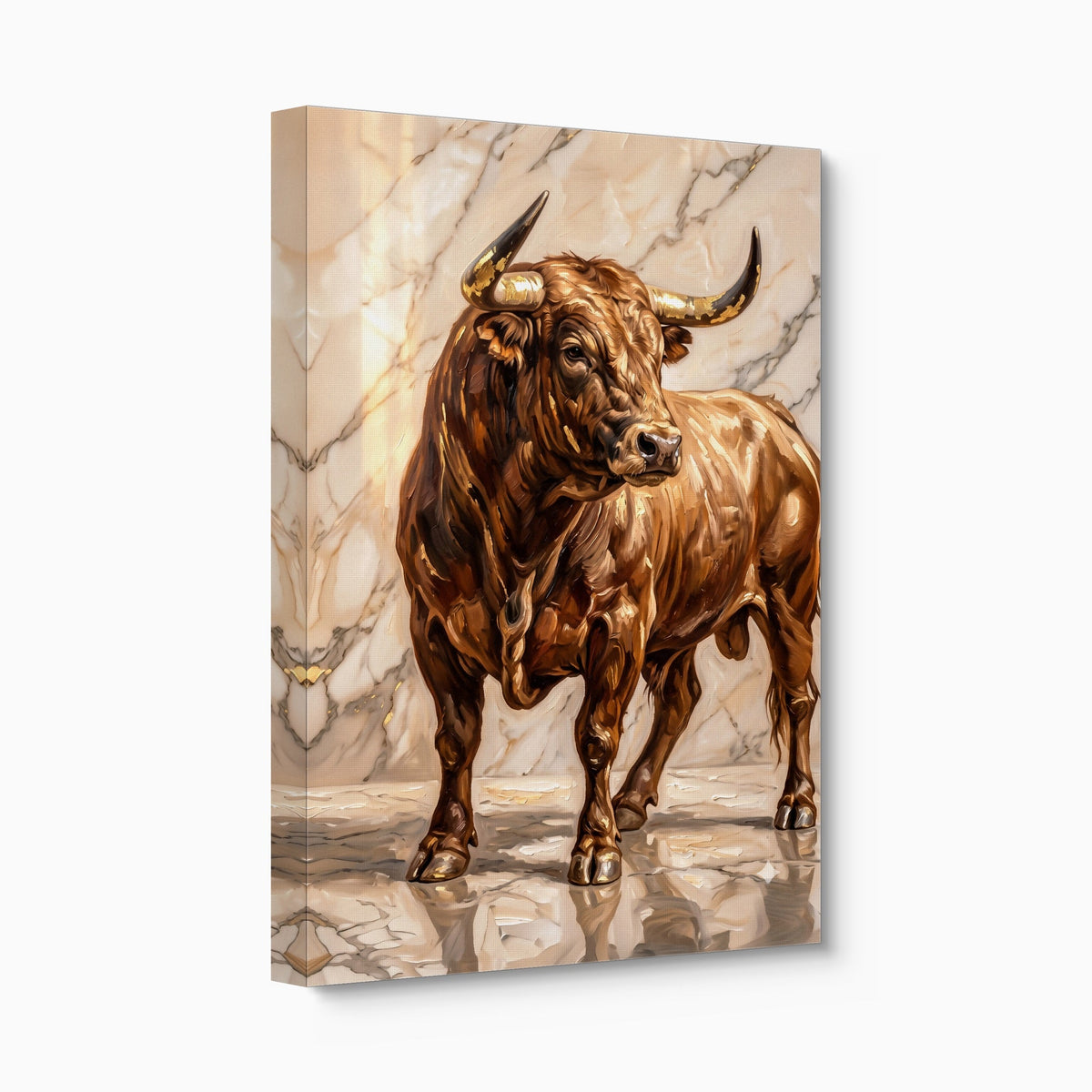 Bull in Marble Hall - Luxury Wall Art