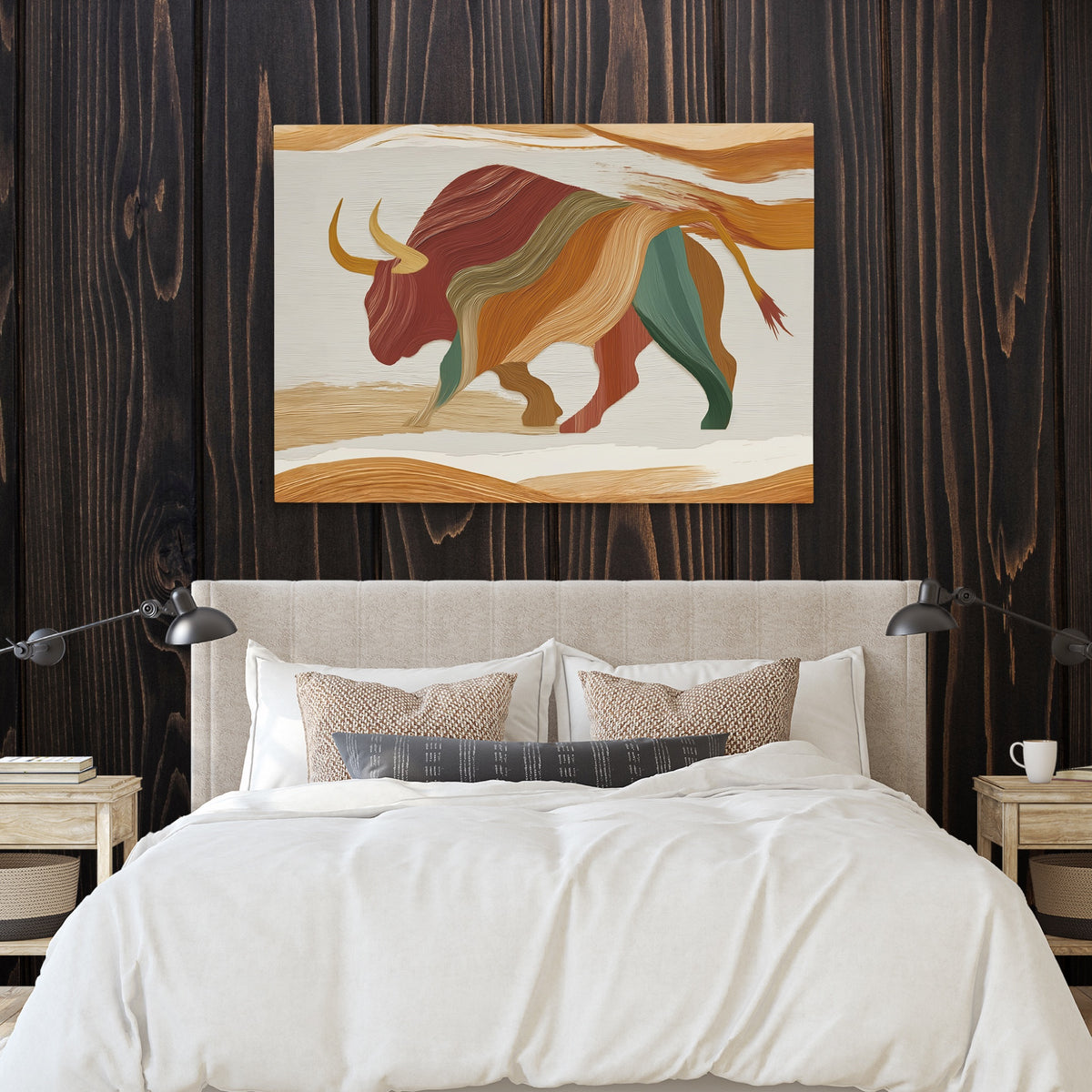 Bull Layered Motion — Bull Layered Motion Bedroom with Wood Walls 21