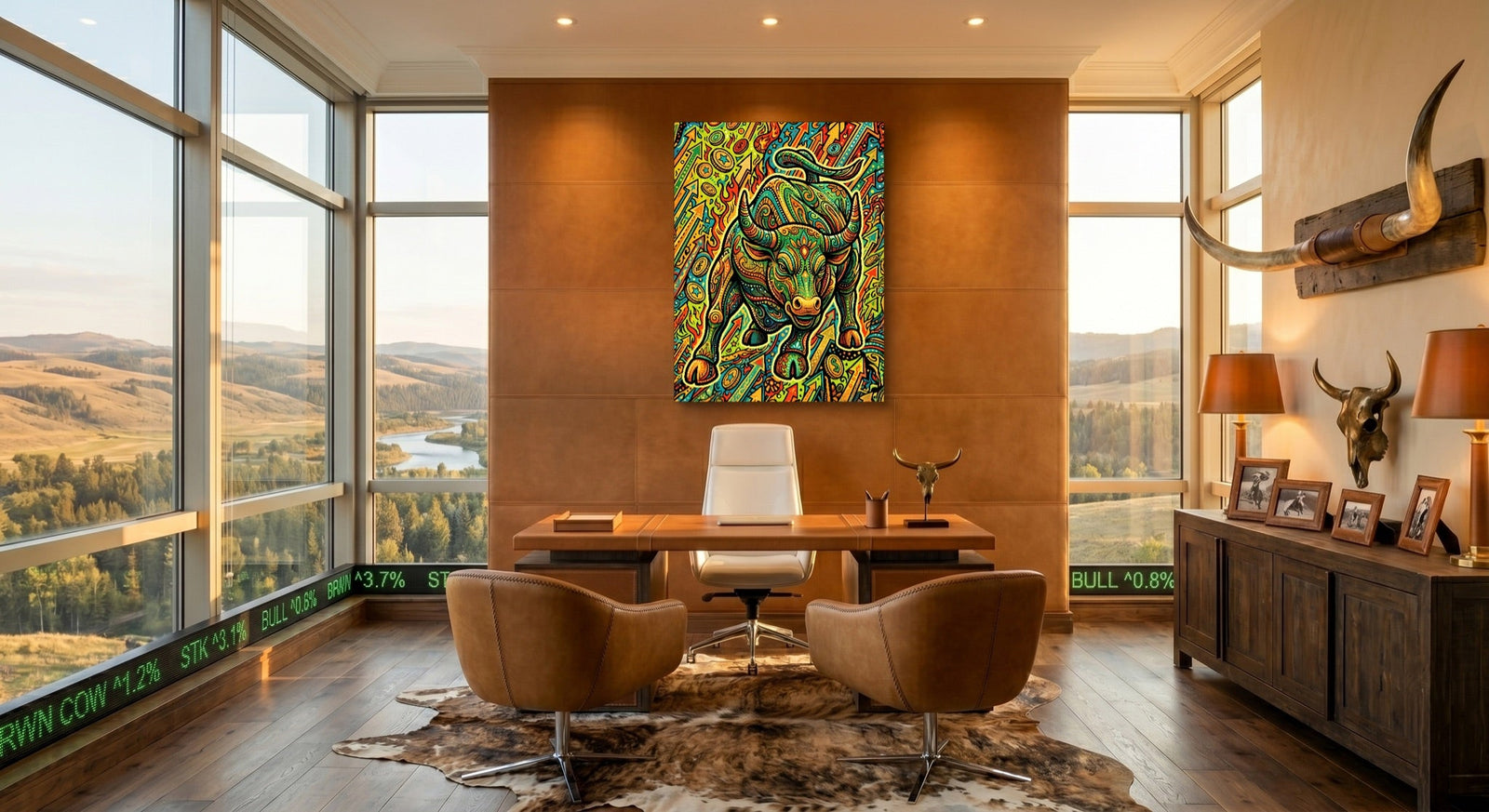 Bull Market Swirl - Luxury Wall Art