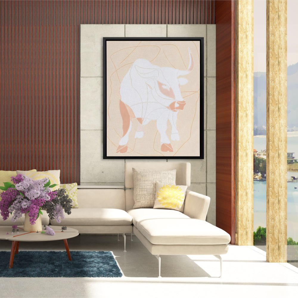 Bull Minimal - Luxury Wall Art