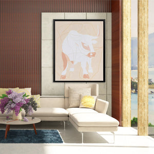 Bull Minimal - Luxury Wall Art