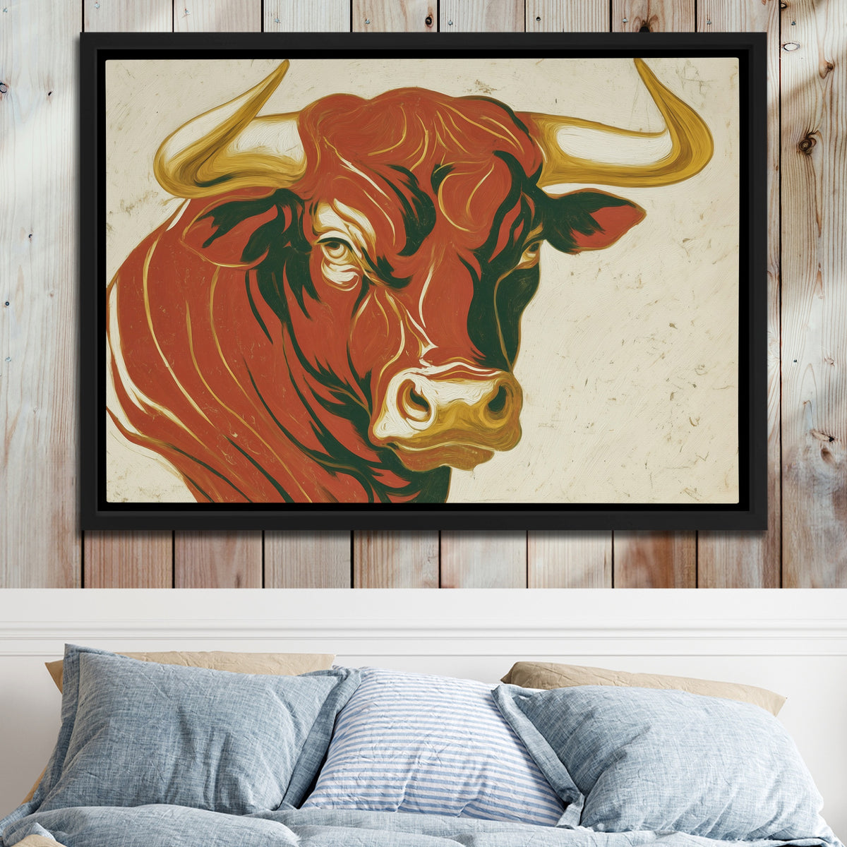 Bull Rust Sketch — Bull Rust Sketch Bed 2 Wood Panel 4