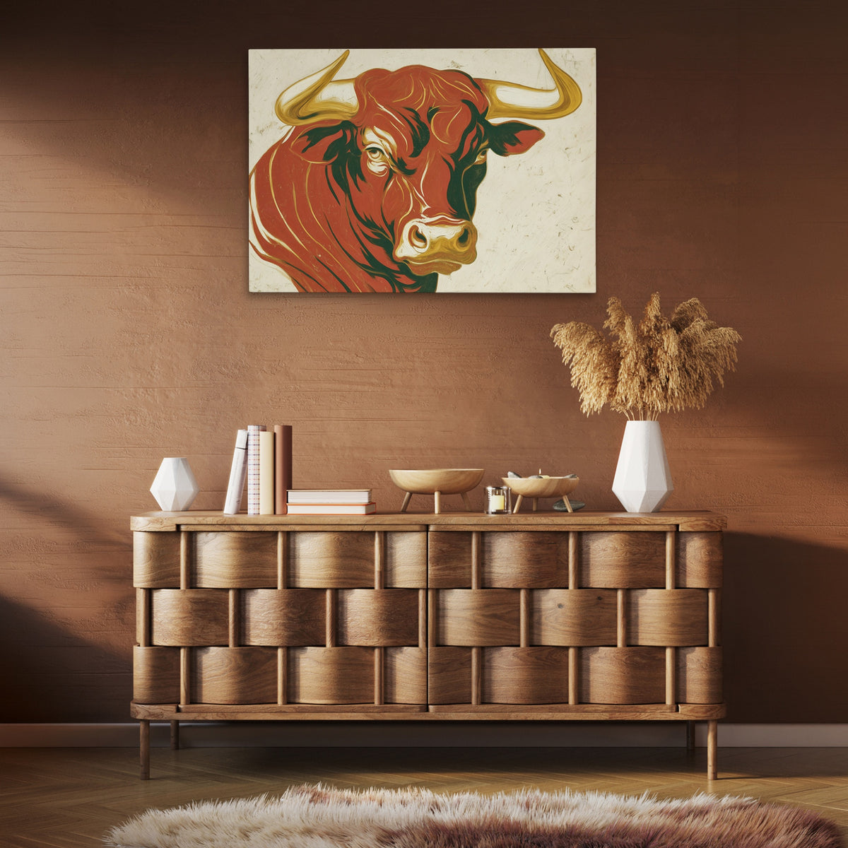 Bull Rust Sketch — Bull Rust Sketch Brown Room Clean 58
