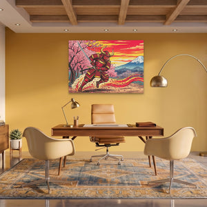 Bull Samurai Charging — Bull Samurai Charging Fun Office Land 89