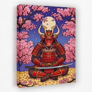 Bull Samurai Meditation — Bull Samurai Meditation Portrait   Side View   Mirror 44