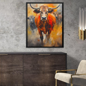 Bull Stampede - Luxury Wall Art