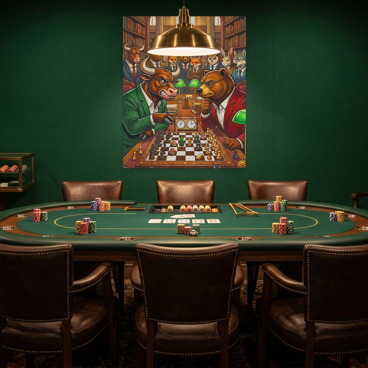 Bull V Bear Chess Match — Bull V Bear Chess Match Poker Room Green Port 109