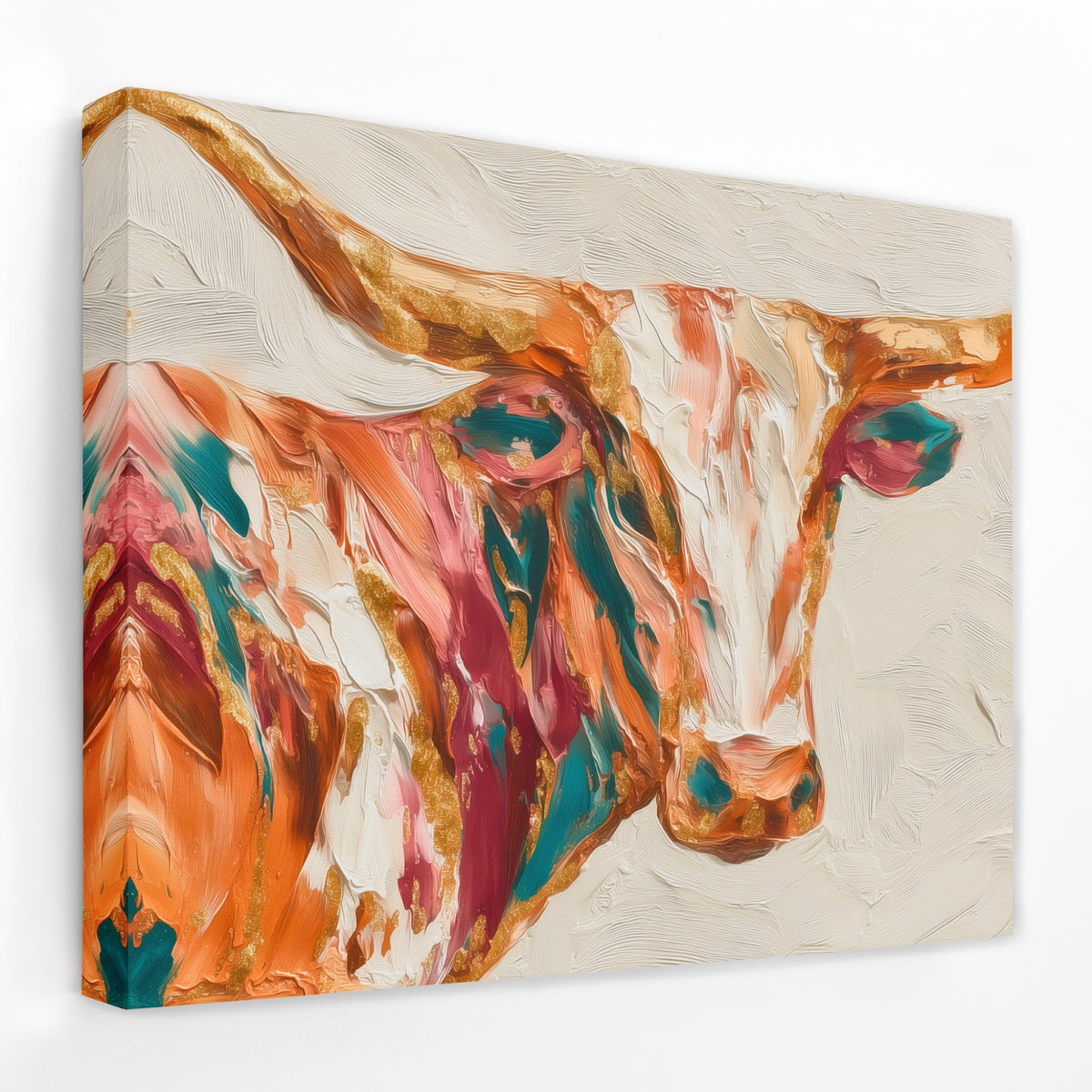 Bull Zentangle Sienna — Bull Zentangle Sienna Landscape   Side View   Mirror Wrap 131