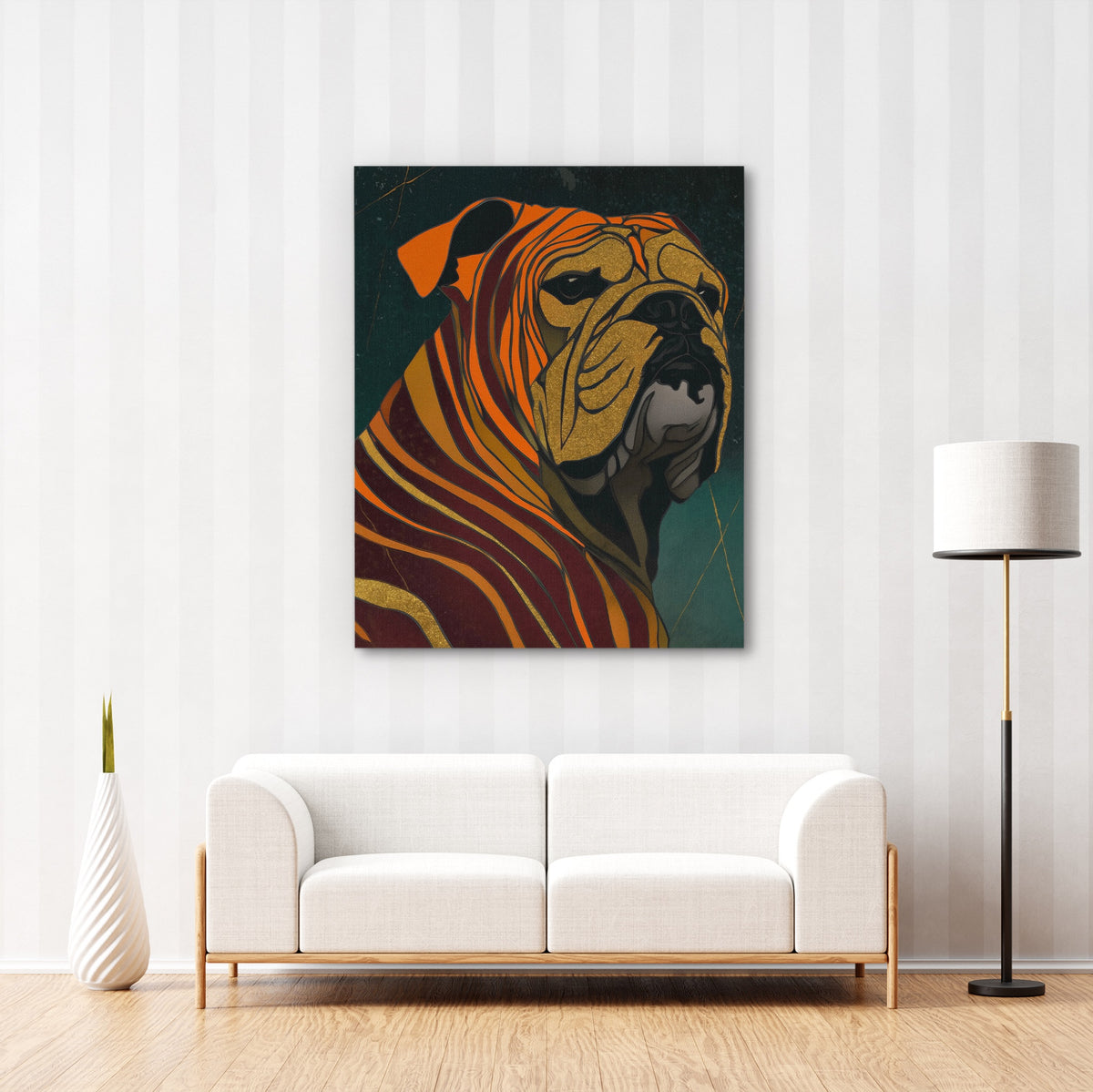 Bulldog Burgundy Nouveau — Bulldog Burgundy Nouveau New   Striped Wall 201