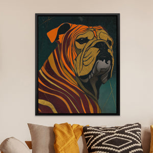 Bulldog Burgundy Nouveau — Bulldog Burgundy Nouveau Orange Room Zoom 221