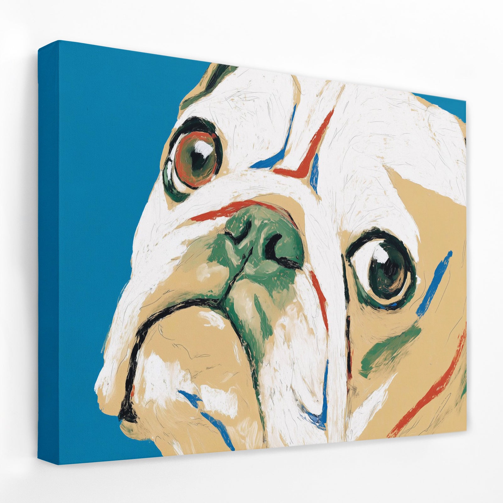 Bulldogs Turquoise Dream - Luxury Wall Art