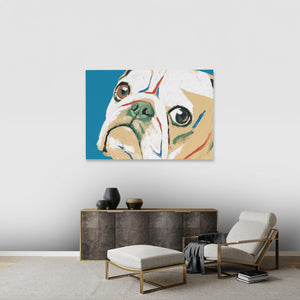 Bulldogs Turquoise Dream - Luxury Wall Art