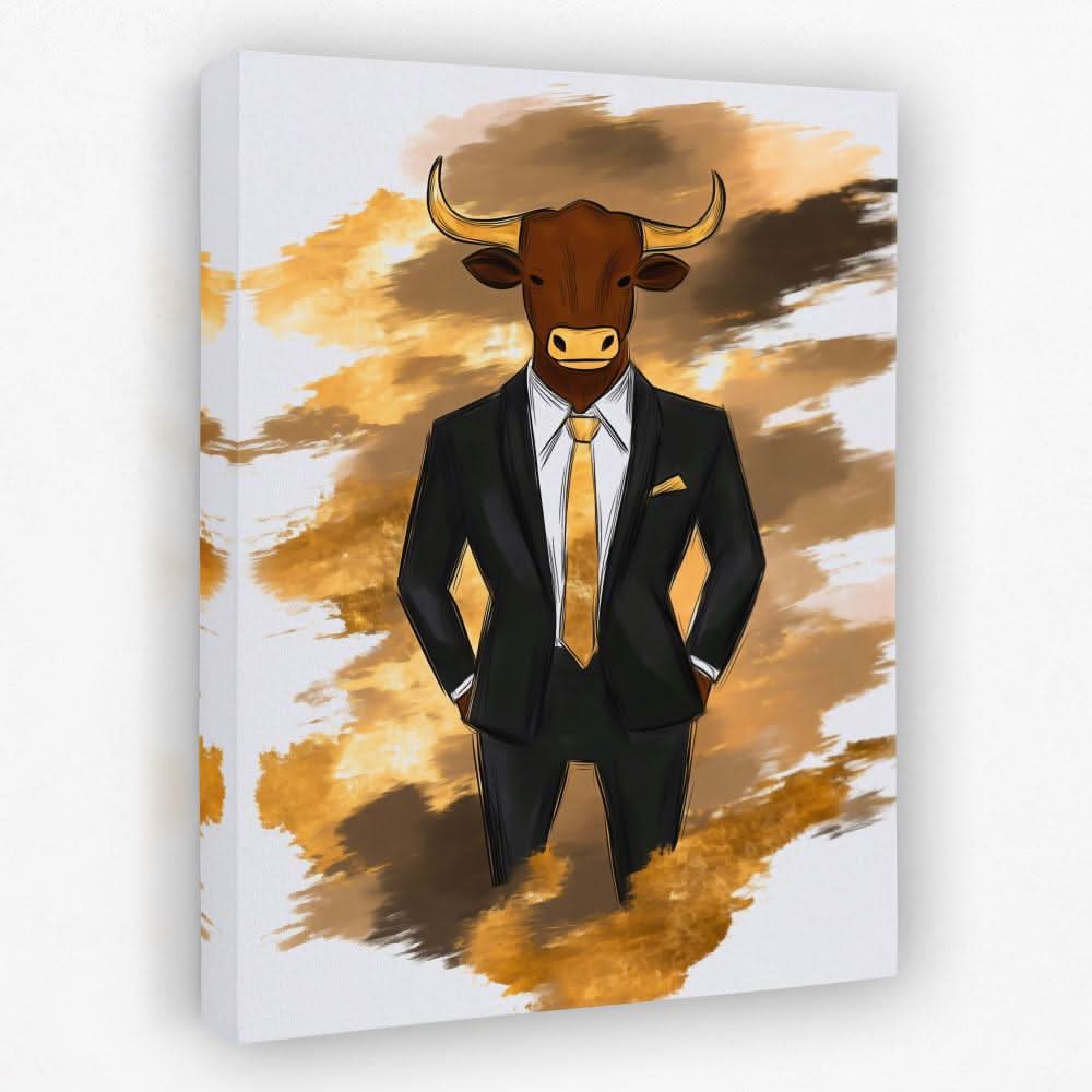 Bullish Ambition - Bull Canvas Wall Art
