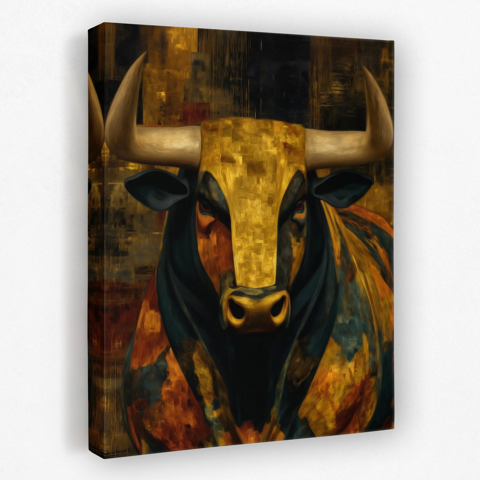 Bull's Amber Fury - Luxury Wall Art