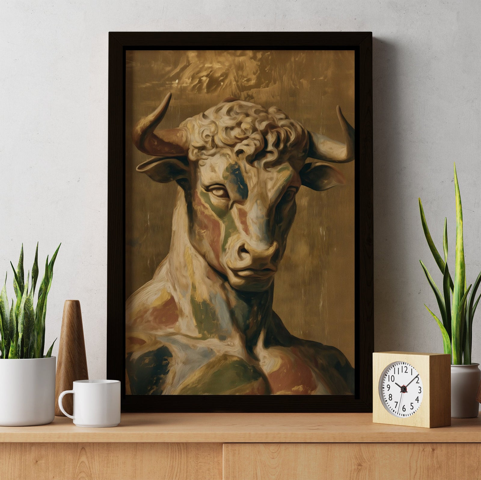 Bull's Amber Renaissance - Luxury Wall Art
