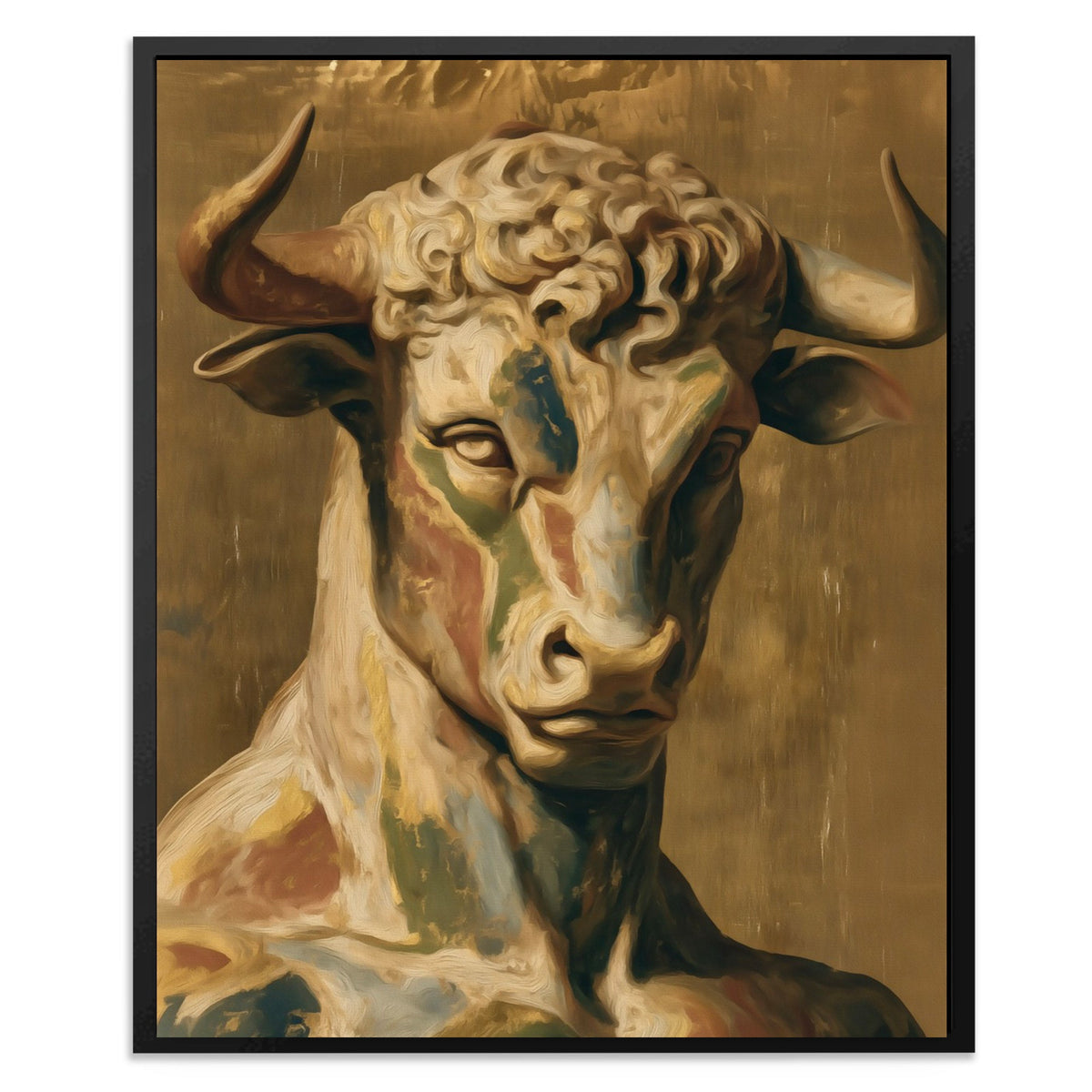 Bull's Amber Renaissance - Luxury Wall Art
