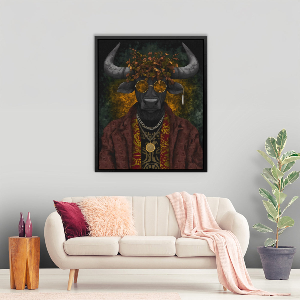 Bull's Autumn Crown - Luxury Wall Art