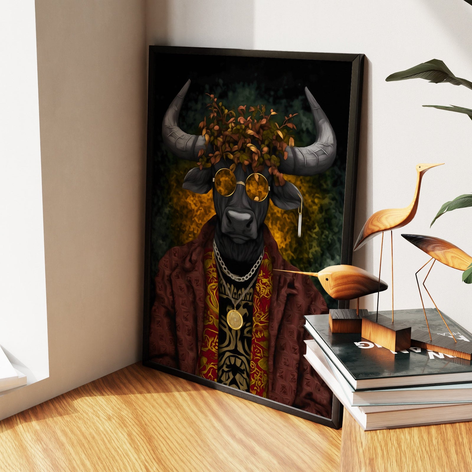 Bull's Autumn Crown - Luxury Wall Art