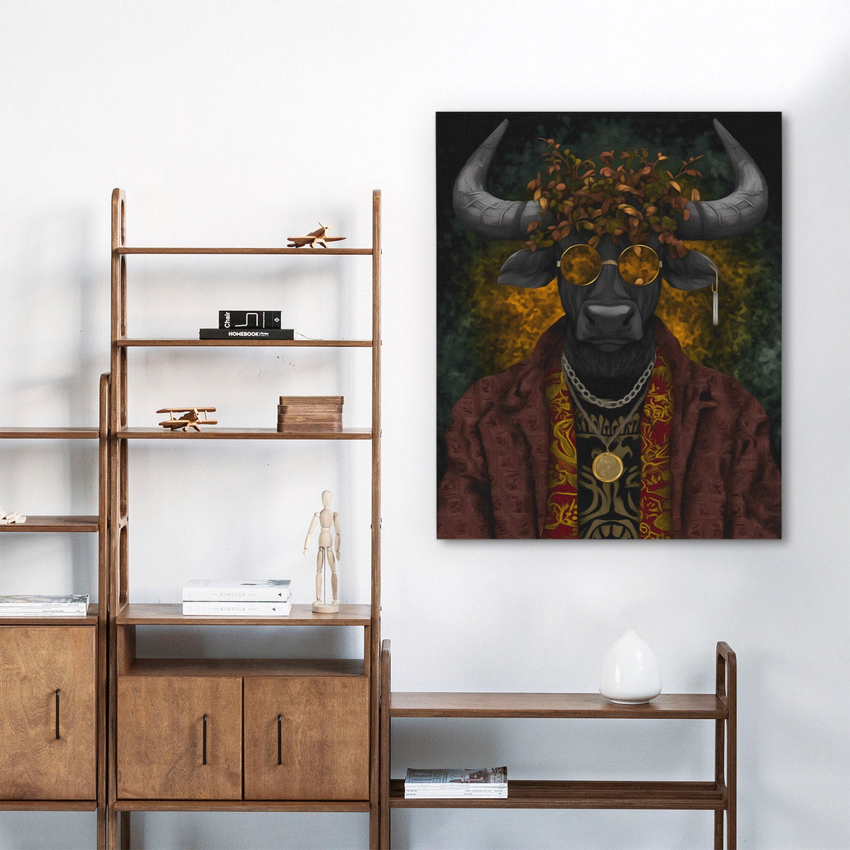 Bull's Autumn Crown - Luxury Wall Art
