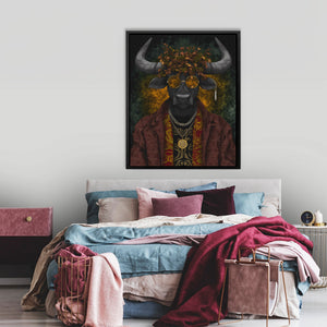 Bull's Autumn Crown - Luxury Wall Art