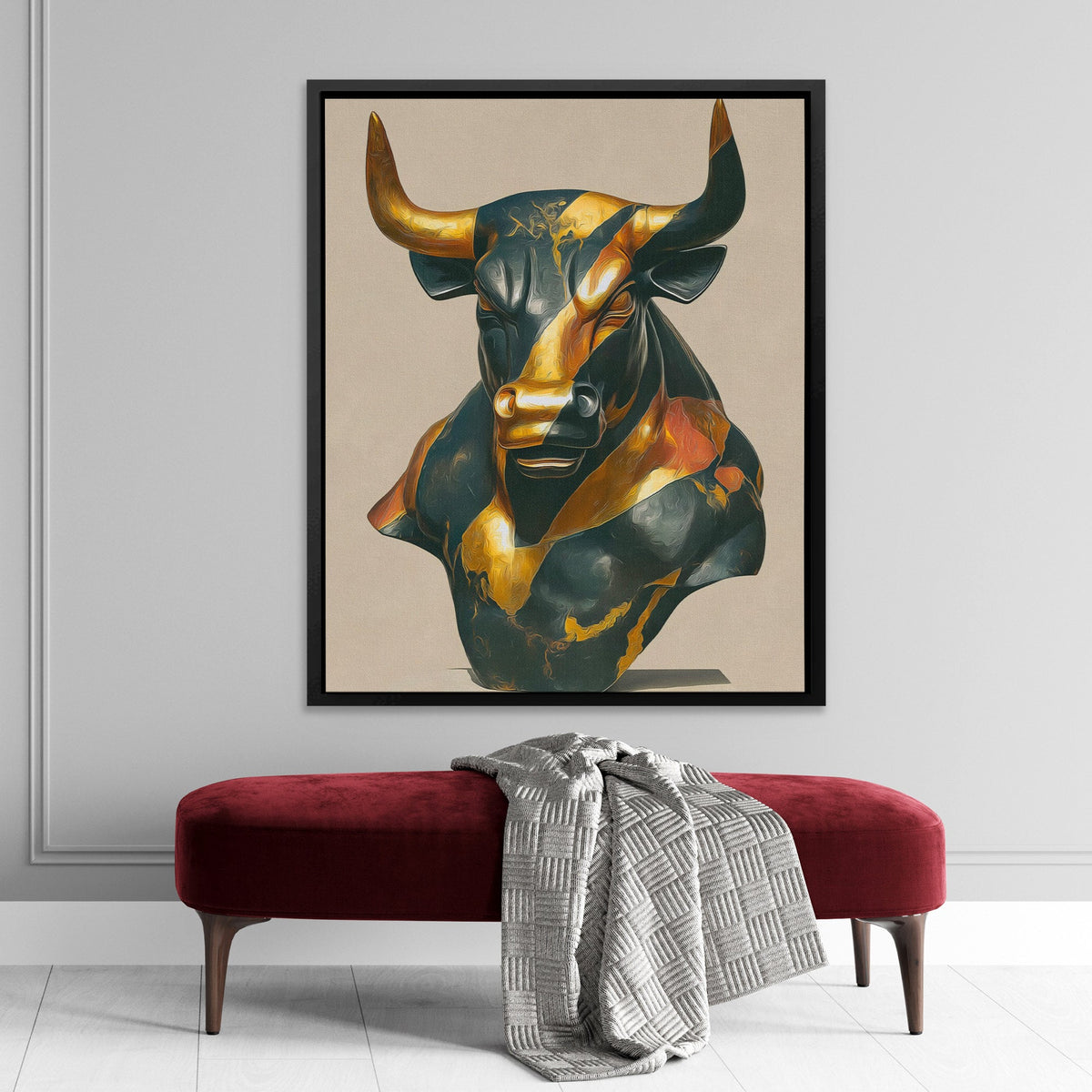 Bull's Bronze Monolith - Luxury Wall Art