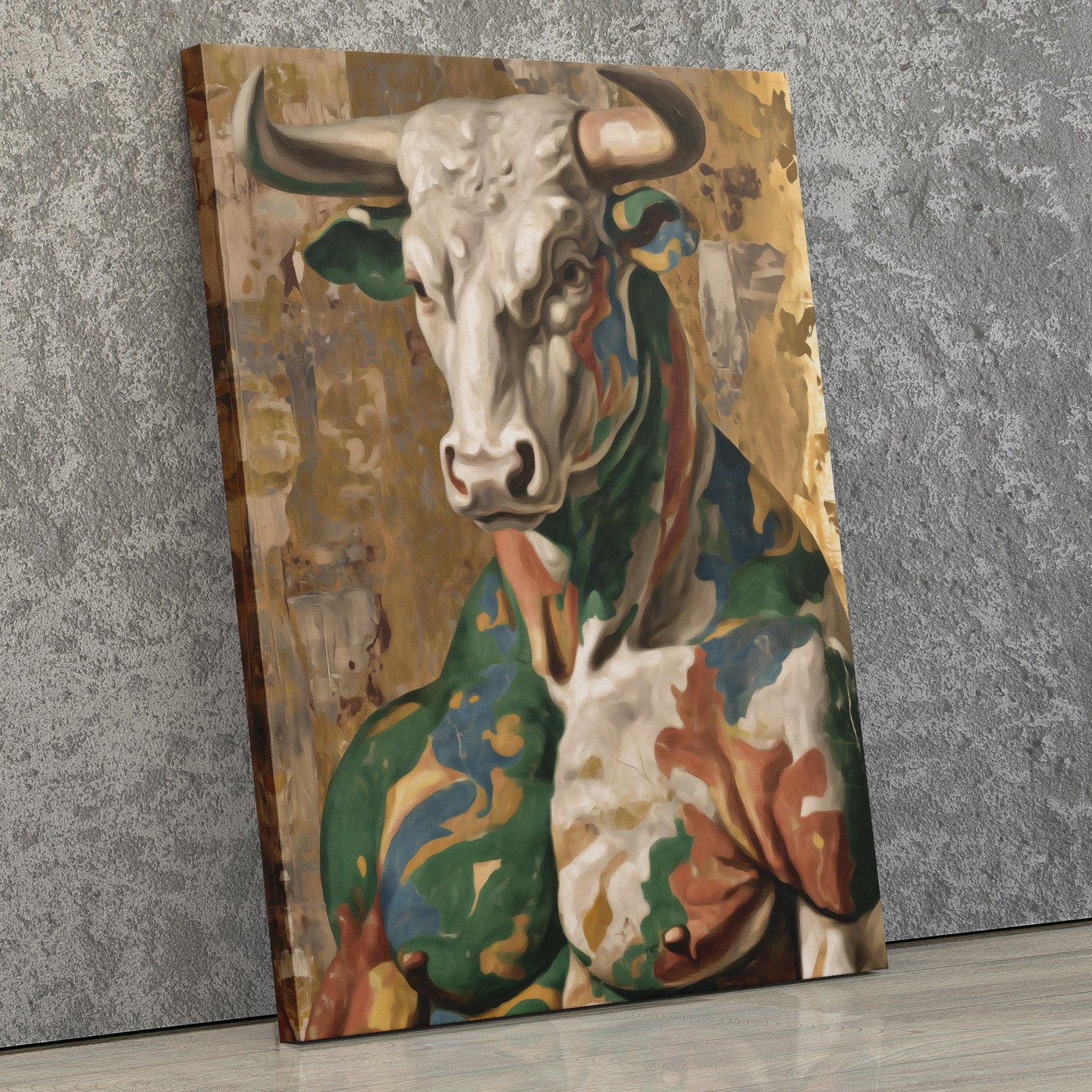 Bull's Camouflage Honor - Luxury Wall Art