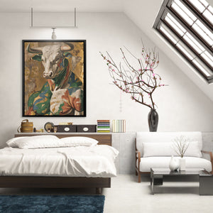 Bull's Camouflage Honor - Luxury Wall Art